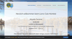 Desktop Screenshot of lions-huenfeld.de