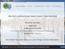 Tablet Screenshot of lions-huenfeld.de